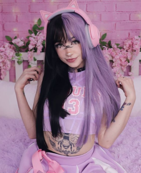 beautiful gamer girl twitch streamer in a e - girl